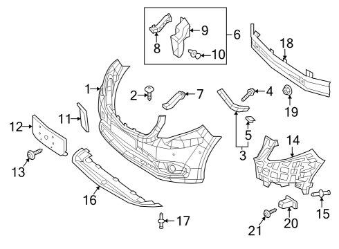 2018 Mercedes-Benz Metris Front Bumper Diagram 2