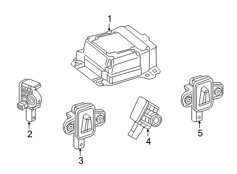 2018 Mercedes-Benz GLA45 AMG Air Bag Components Diagram 2