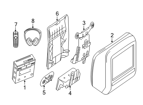 2013 Mercedes-Benz ML550 Entertainment System Components Diagram