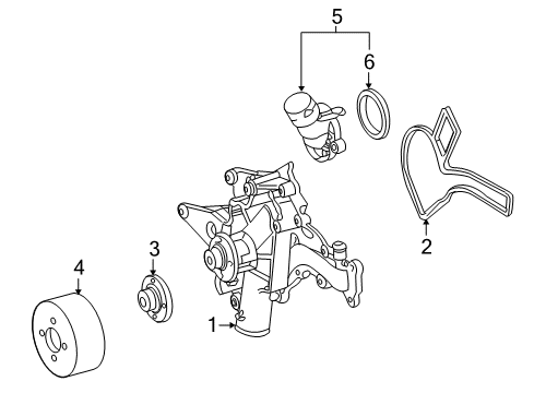 2004 Mercedes-Benz CLK55 AMG Water Pump