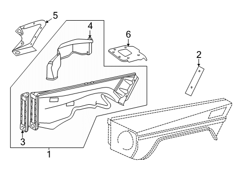 2014 Mercedes-Benz G63 AMG Inner Components - Fender Diagram