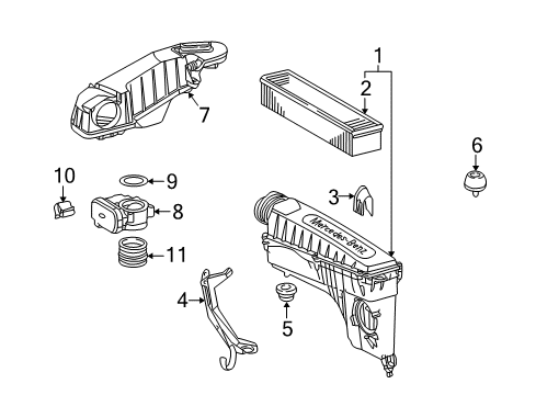 2002 Mercedes-Benz C230 Air Intake Diagram