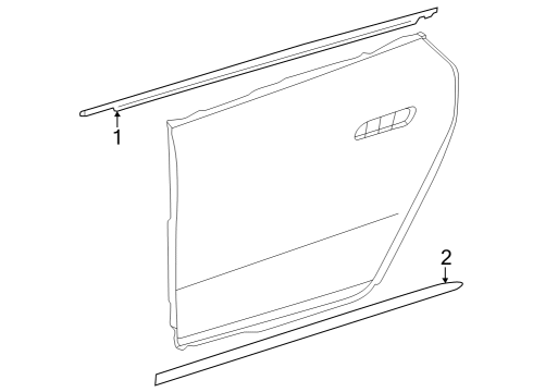 2023 Mercedes-Benz EQE 350+ Exterior Trim - Rear Door