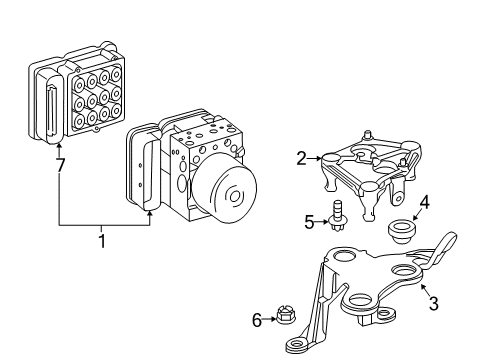 2018 Mercedes-Benz SLC300 ABS Components, Electrical Diagram