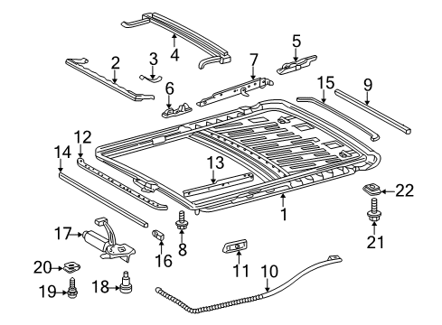 2004 Mercedes-Benz CL500 Sunroof  Diagram