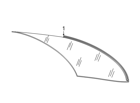 2022 Mercedes-Benz CLS450 Glass & Hardware - Back Glass Diagram