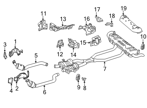 Heat Shield Diagram for 166-682-42-00