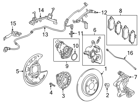 2020 Mercedes-Benz A220 Rear Brakes Diagram 2