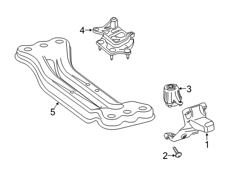 2020 Mercedes-Benz E63 AMG S Engine & Trans Mounting Diagram