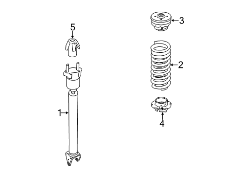 2006 Mercedes-Benz R350 Struts & Components - Rear Diagram 2