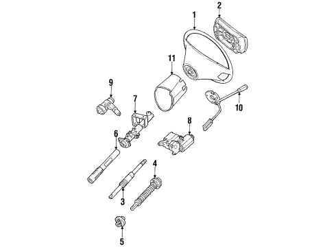 1991 Mercedes-Benz 350SD Switches Diagram