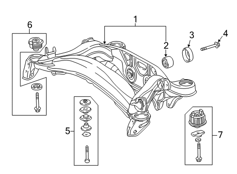 2000 Mercedes-Benz CLK430 Suspension Mounting - Rear