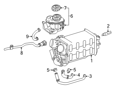 2013 Mercedes-Benz CL63 AMG Intercooler, Cooling Diagram