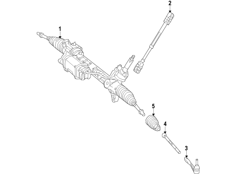 2013 Mercedes-Benz GL63 AMG Steering Column & Wheel, Steering Gear & Linkage Diagram 5