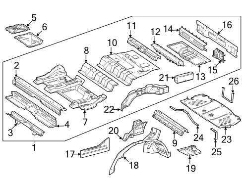 Floor Pan Assembly Diagram for 296-610-98-02