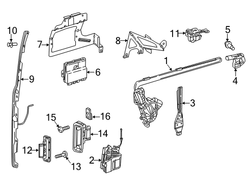 2021 Mercedes-Benz Metris Lock & Hardware Diagram 7