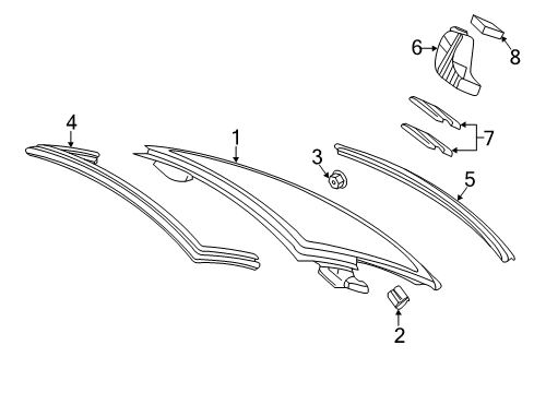 2013 Mercedes-Benz SLK55 AMG Back Glass Diagram