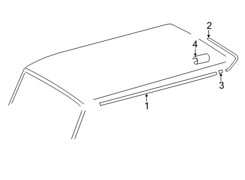 2008 Mercedes-Benz G55 AMG Exterior Trim - Roof Diagram