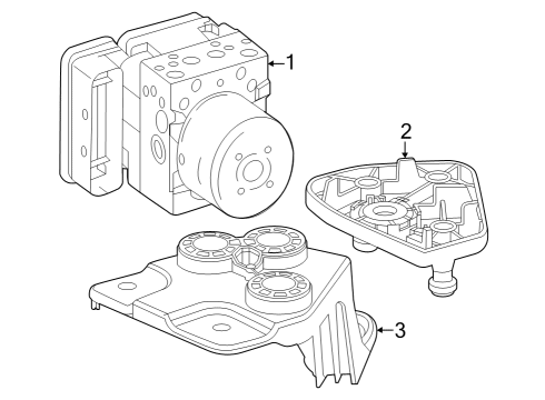 2023 Mercedes-Benz EQE 350+ SUV ABS Components Diagram