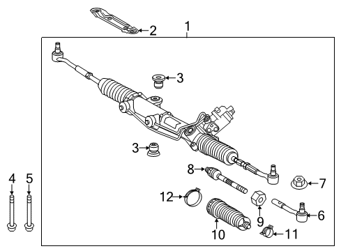 2012 Mercedes-Benz SL550 Steering Column & Wheel, Steering Gear & Linkage Diagram 2