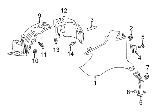 2019 Mercedes-Benz Sprinter 1500 Fender & Components Diagram