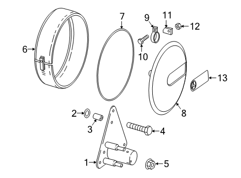 2009 Mercedes-Benz G550 Carrier & Components - Spare Tire Diagram