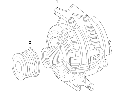 2021 Mercedes-Benz Sprinter 3500XD Alternator Diagram 1