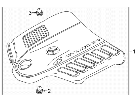 2022 Mercedes-Benz GLS450 Engine Appearance Cover Diagram