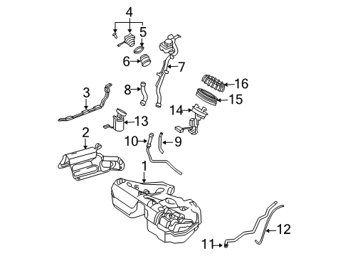 Filler Neck Diagram for 211-470-37-20