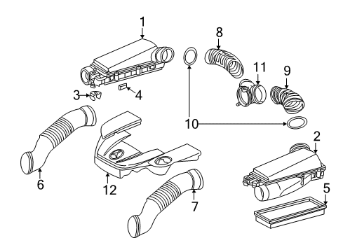 2006 Mercedes-Benz CL55 AMG Filters Diagram 1