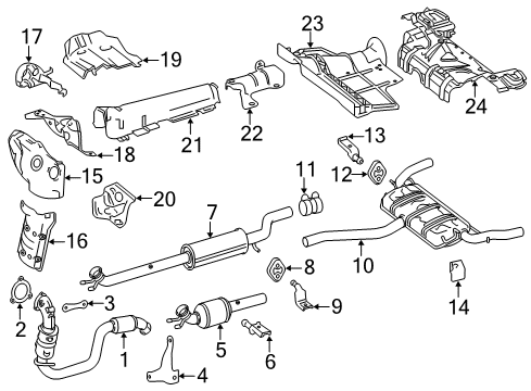 Converter & Pipe Bracket Diagram for 246-492-02-41