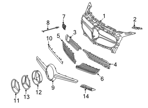 Molding Diagram for 190-885-06-21-64