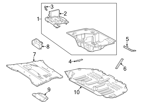 2023 Mercedes-Benz SL55 AMG Rear Floor & Rails Diagram