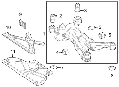 2022 Mercedes-Benz EQB 350 Suspension Mounting  Diagram