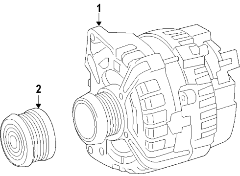 2019 Mercedes-Benz CLA250 Alternator Diagram 1