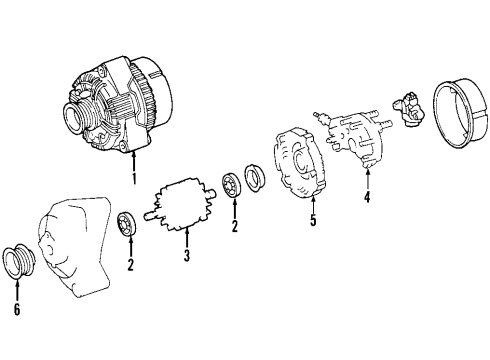 2008 Mercedes-Benz GL550 Alternator Diagram 1