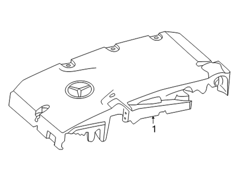 2023 Mercedes-Benz Sprinter 2500 Engine Appearance Cover Diagram 1