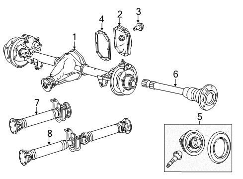 2014 Mercedes-Benz Sprinter 2500 Axle & Differential - Rear Diagram