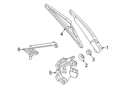 2017 Mercedes-Benz B250e Wipers Diagram 1