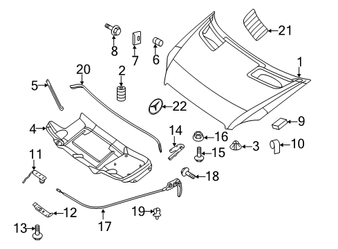 Release Cable Retainer Diagram for 001-995-47-77