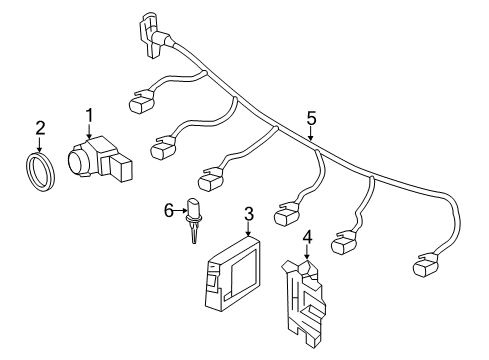 2019 Mercedes-Benz E450 Parking Aid Diagram 5