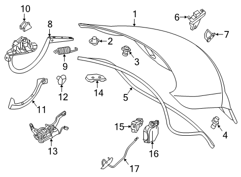 Hinge Spring Diagram for 205-757-02-29