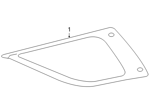 2011 Mercedes-Benz ML450 Quarter Panel - Glass & Hardware Diagram