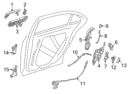 2019 Mercedes-Benz S560 Rear Door Diagram 4