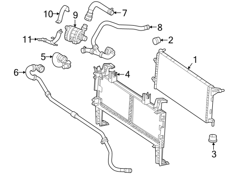 2018 Mercedes-Benz GLE63 AMG S Radiator & Components Diagram 6