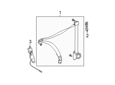 2002 Mercedes-Benz ML500 Front Seat Belts Diagram