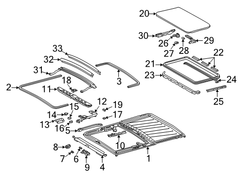 Drip Rail Front Seal Diagram for 126-782-06-98