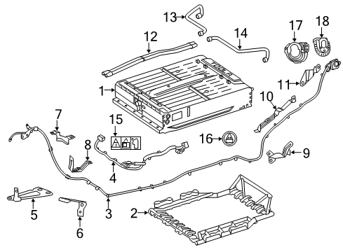 2015 Mercedes-Benz B Electric Drive Electrical Components Diagram 1