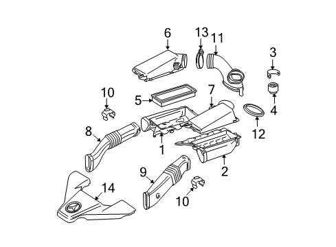 2007 Mercedes-Benz E63 AMG Air Intake Diagram