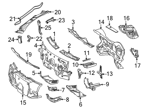 2016 Mercedes-Benz CLA250 Cowl Diagram